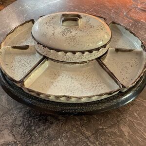 Vintage Santa Anita Ware 6 piece +Lazy Susan Set Extra Large
